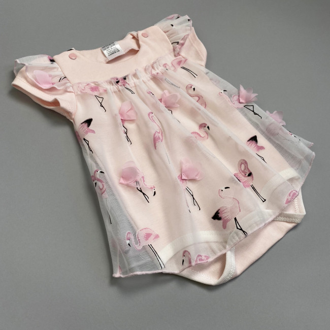 Боди-платье розовое, Фламинго Боди-платье розовое, Фламинго