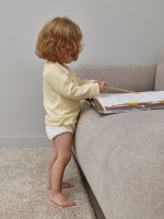 Боди детский, желтый, Нежная полосочка