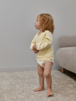 Боди детский, желтый, Нежная полосочка