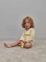 Боди детский, желтый, Нежная полосочка