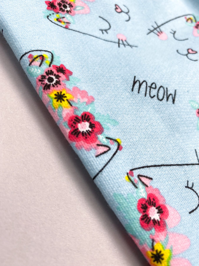 Детский утепленный костюм, голубой, Meow