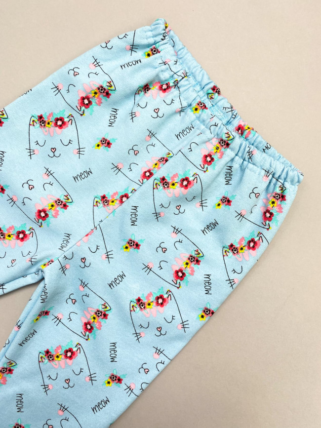 Детский утепленный костюм, голубой, Meow