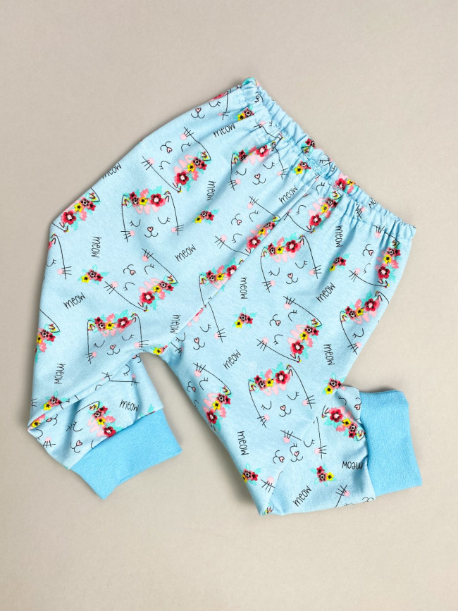 Детский утепленный костюм, голубой, Meow