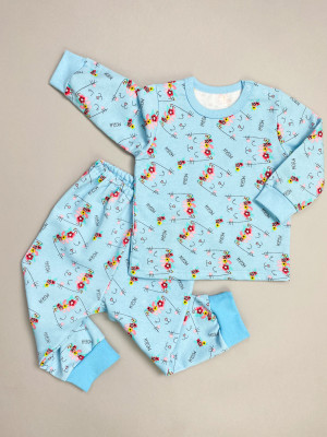 Детский утепленный костюм, голубой, Meow