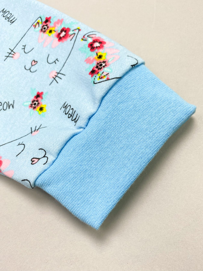 Детский утепленный костюм, голубой, Meow