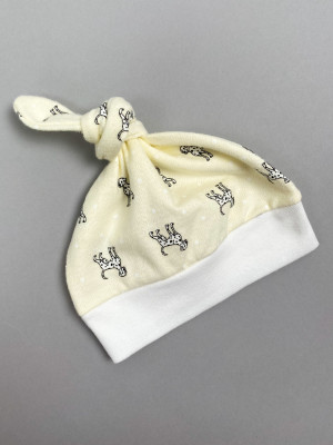 Шапочка детская фланелевая, желтая, Далматинцы Шапочка детская фланелевая, желтая, Далматинцы