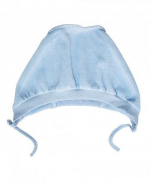Чепчик детский, голубой, Велюр 