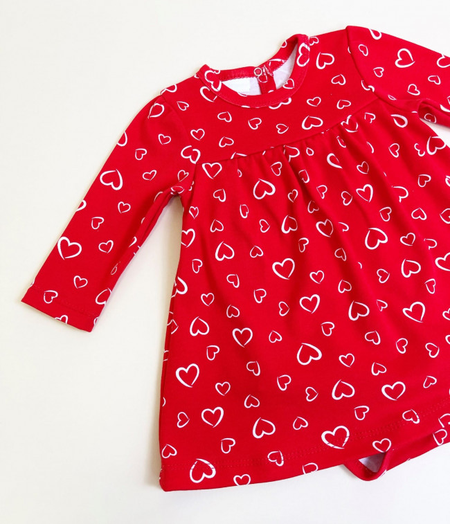 Боди-платье, Сердечки