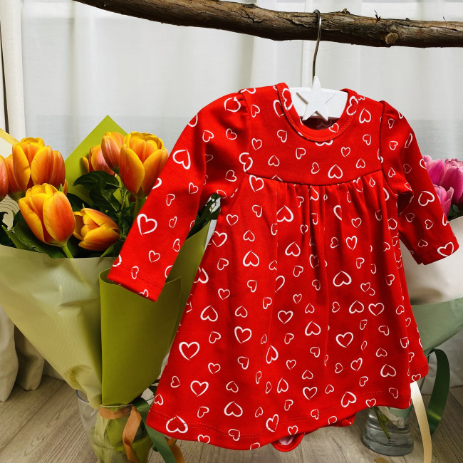 Боди-платье, Сердечки