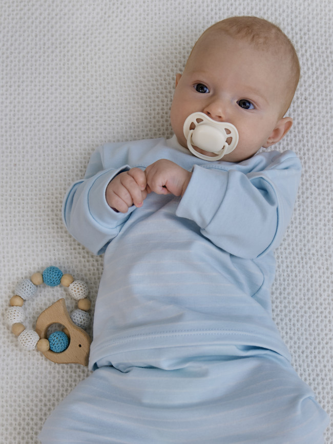 Кофточка детская, голубая, Нежная полосочка Кофточка детская, голубая, Нежная полосочка