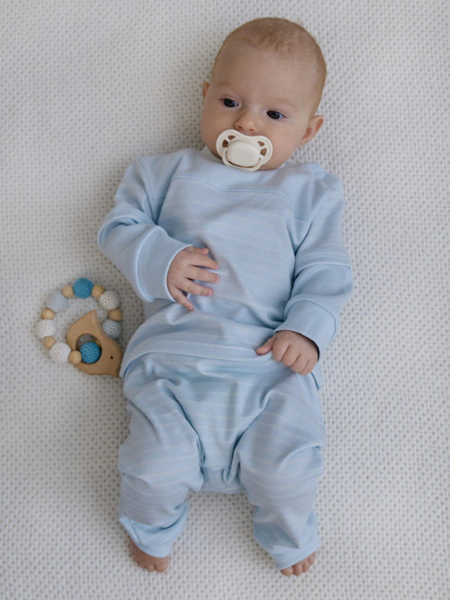 Кофточка детская, голубая, Нежная полосочка Кофточка детская, голубая, Нежная полосочка