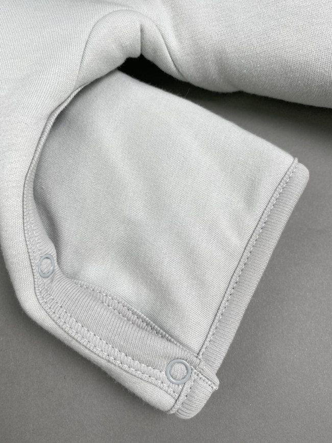 Комплект детский на синтепоне, серый, Вязаный микс