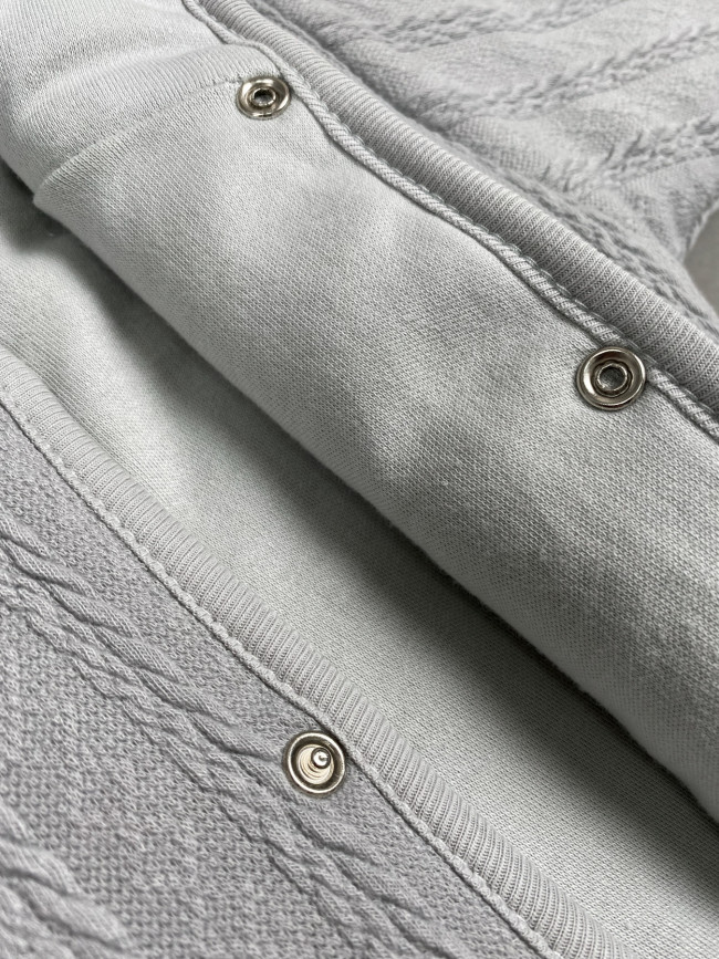 Комплект детский на синтепоне, серый, Вязаный микс