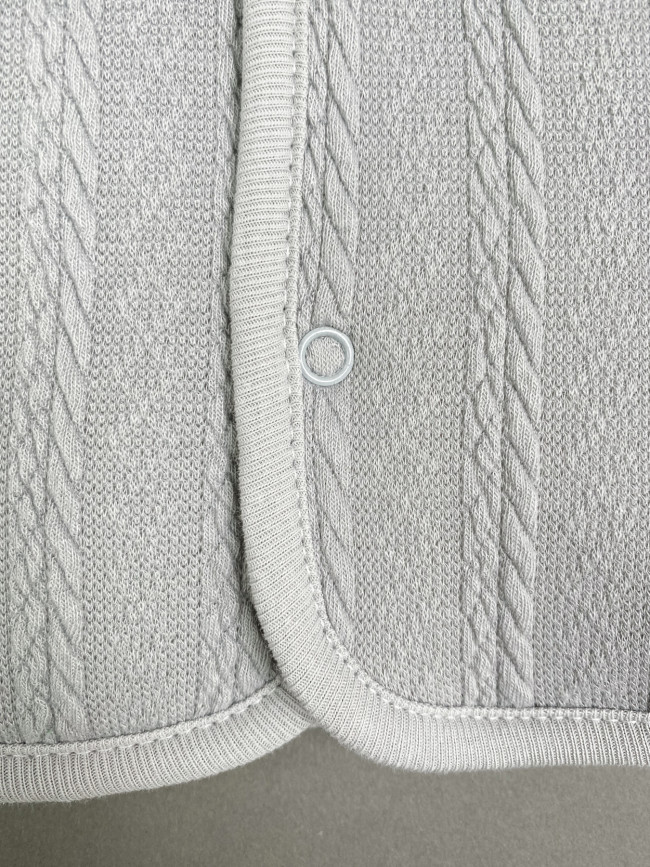 Комплект детский на синтепоне, серый, Вязаный микс