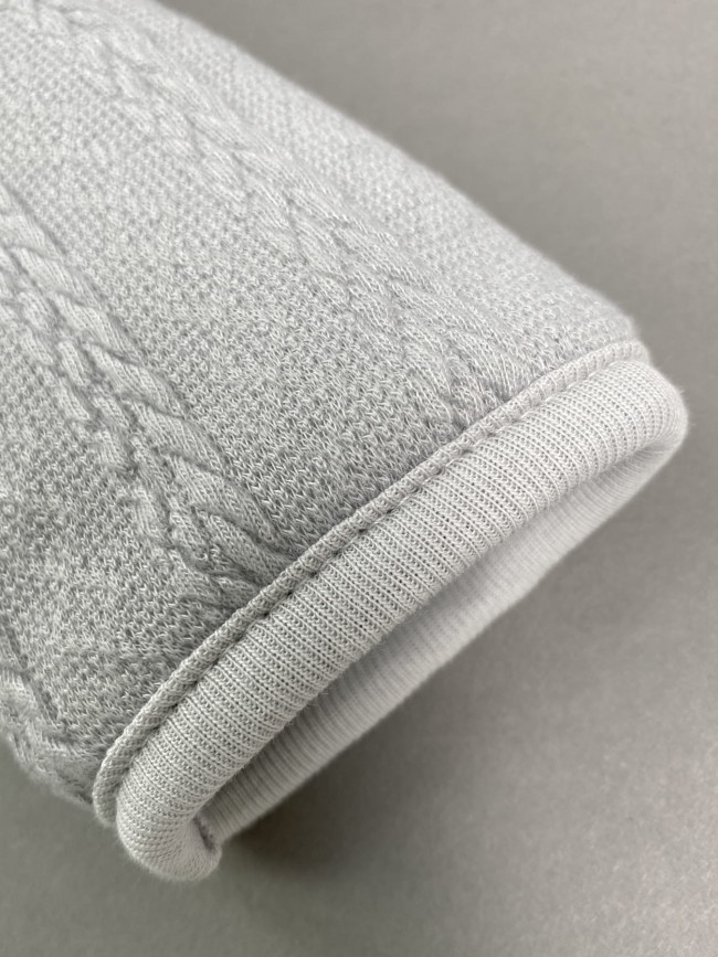 Комплект детский на синтепоне, серый, Вязаный микс