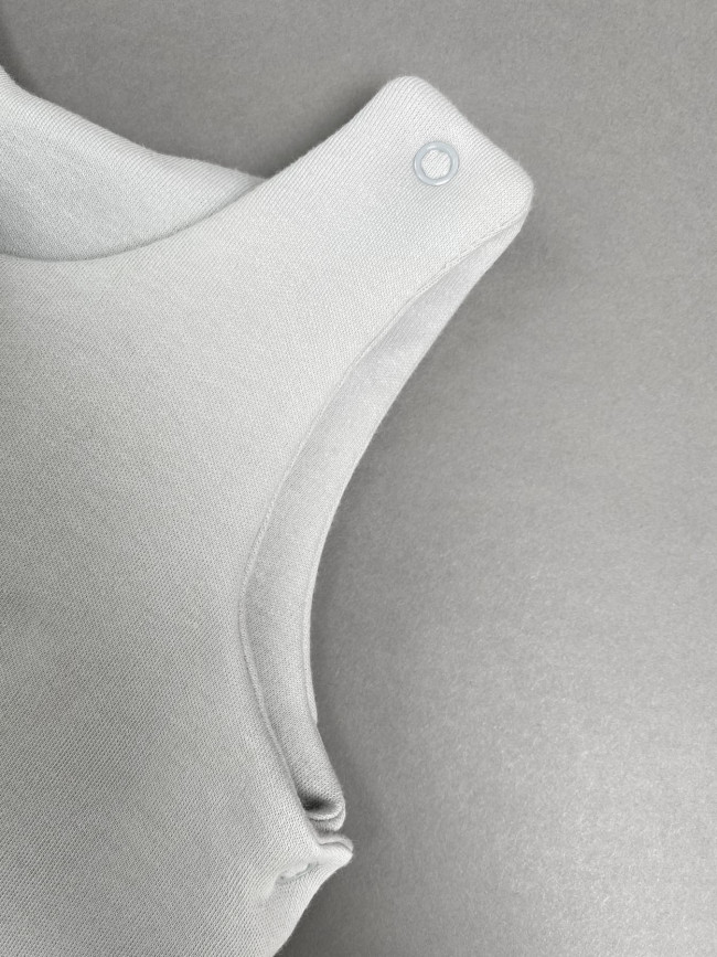 Комплект детский на синтепоне, серый, Вязаный микс