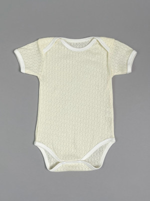 Боди с коротким рукавом,  Пушинка, айвори