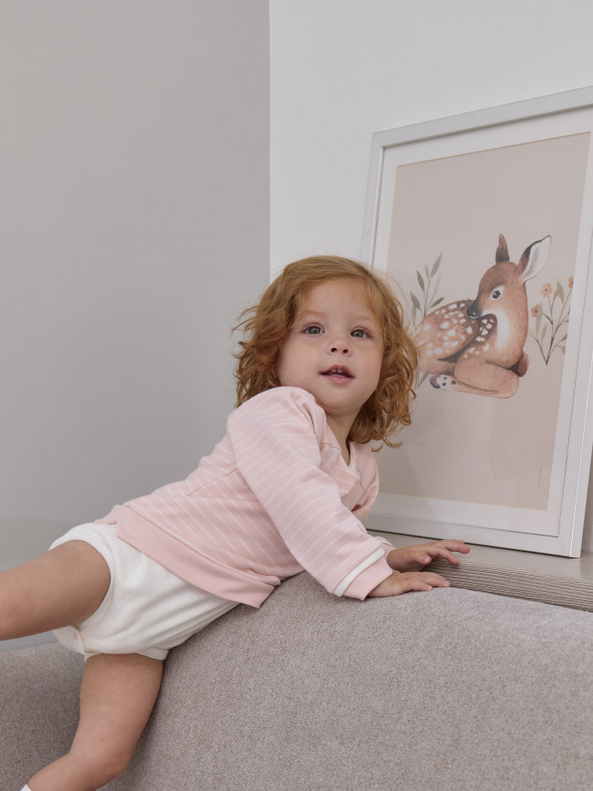 Боди детский, розовый, Нежная полосочка Боди детский, розовый, Нежная полосочка