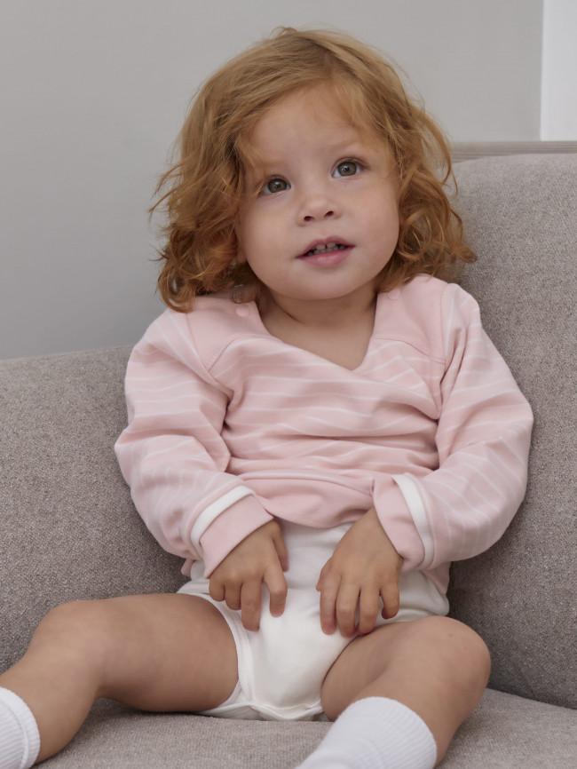 Боди детский, розовый, Нежная полосочка Боди детский, розовый, Нежная полосочка