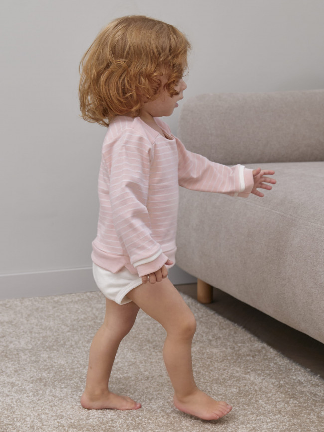 Боди детский, розовый, Нежная полосочка Боди детский, розовый, Нежная полосочка