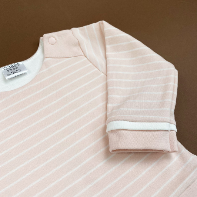 Боди детский, розовый, Нежная полосочка Боди детский, розовый, Нежная полосочка