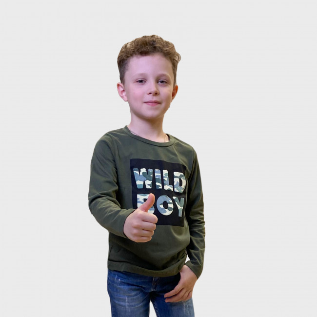 Джемпер для мальчика, хаки, Wild Boy
