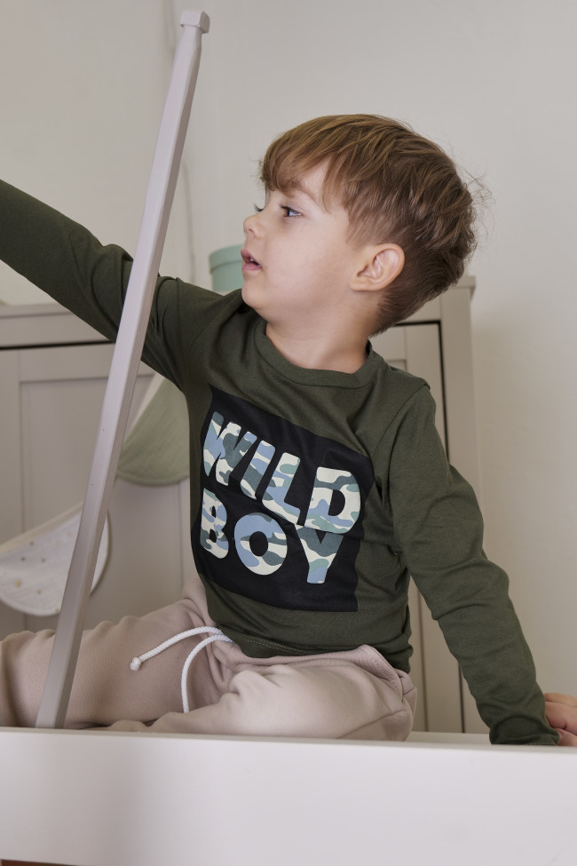 Джемпер для мальчика, хаки, Wild Boy Джемпер для мальчика, хаки, Wild Boy