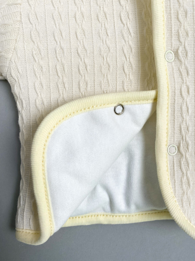 Комплект детский на синтепоне, молочный, Вязаный микс Комплект детский на синтепоне, молочный, Вязаный микс