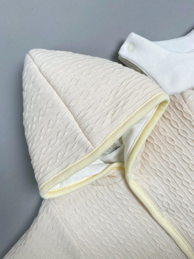 Комплект детский на синтепоне, молочный, Вязаный микс Комплект детский на синтепоне, молочный, Вязаный микс