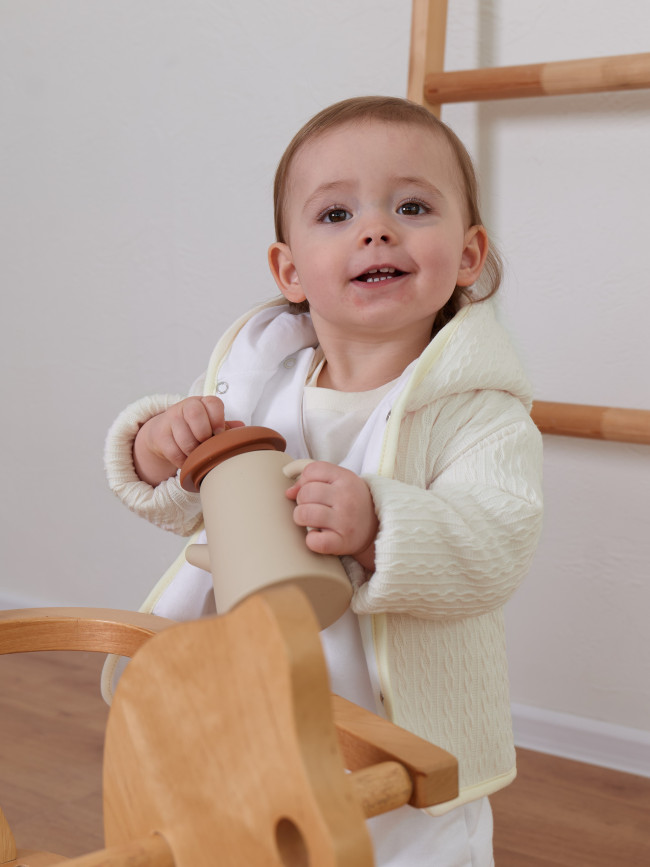 Комплект детский на синтепоне, молочный, Вязаный микс Комплект детский на синтепоне, молочный, Вязаный микс