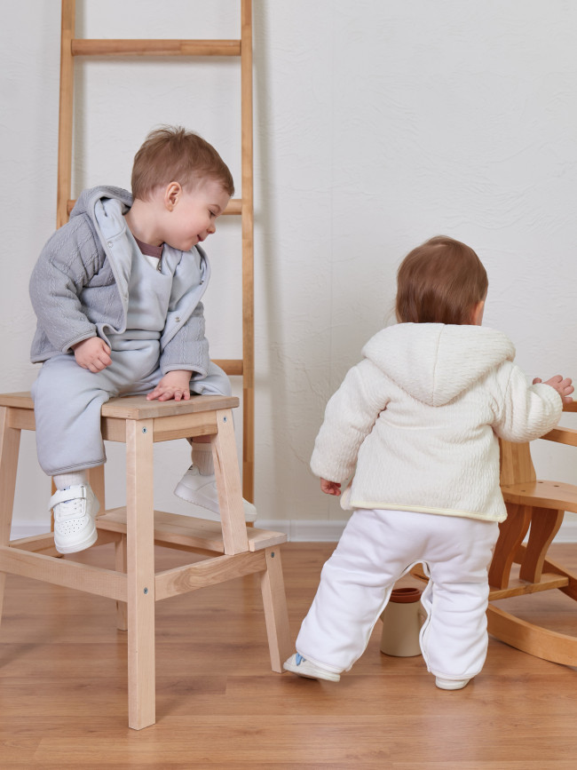 Комплект детский на синтепоне, молочный, Вязаный микс Комплект детский на синтепоне, молочный, Вязаный микс