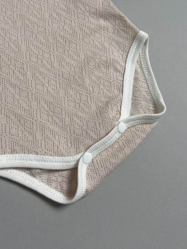 Боди с коротким рукавом, Пушинка, какао