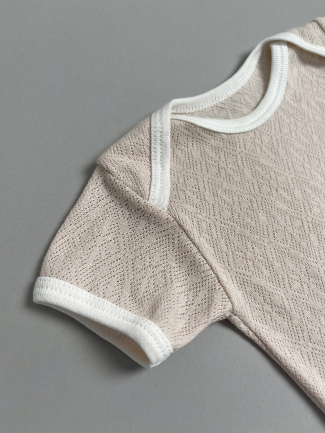 Боди с коротким рукавом, Пушинка, какао