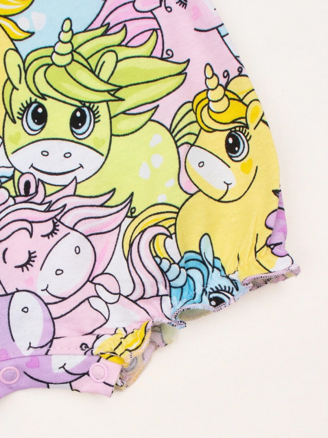 Боди детское с коротким рукавом, Волшебные единороги
