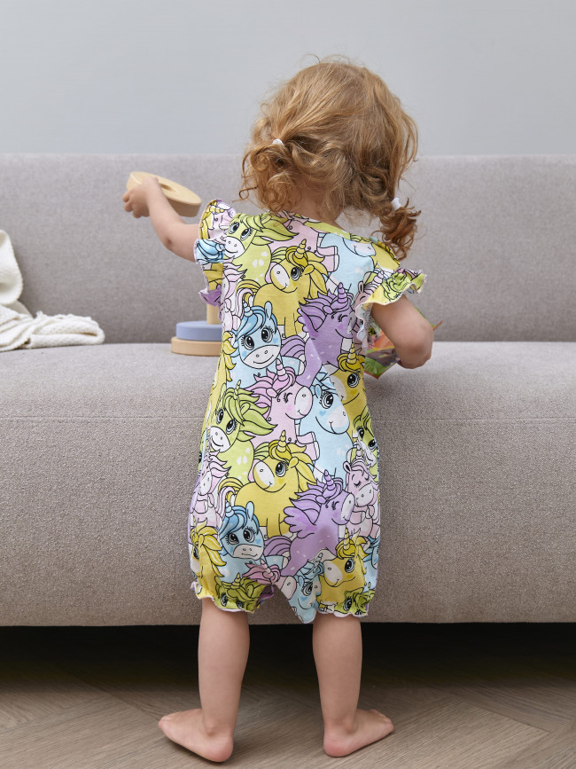 Боди детское с коротким рукавом, Волшебные единороги