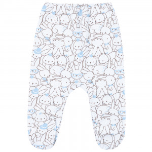 Ползунки детские, голубые, Зайчики Ползунки детские, голубые, Зайчики
