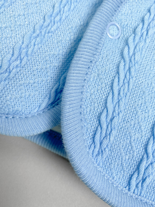 Комплект детский на синтепоне, голубой, Вязаный микс Комплект детский на синтепоне, голубой, Вязаный микс