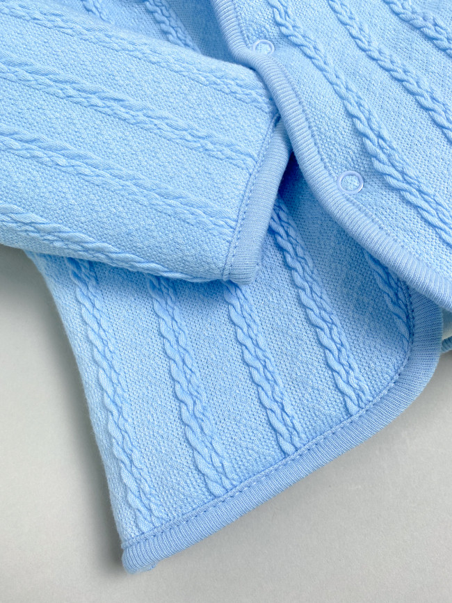 Комплект детский на синтепоне, голубой, Вязаный микс Комплект детский на синтепоне, голубой, Вязаный микс