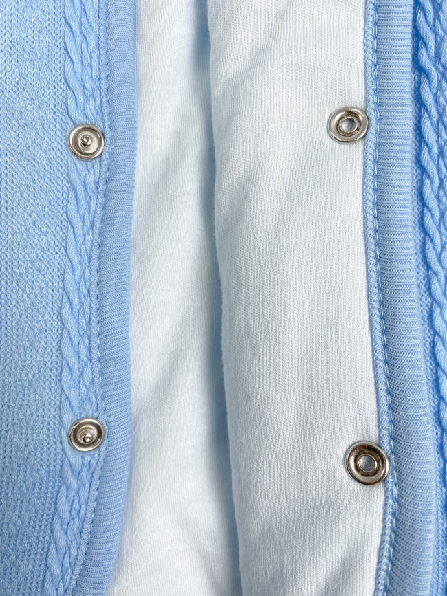 Комплект детский на синтепоне, голубой, Вязаный микс Комплект детский на синтепоне, голубой, Вязаный микс