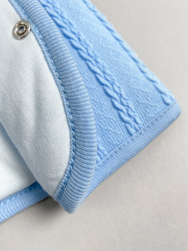 Комплект детский на синтепоне, голубой, Вязаный микс Комплект детский на синтепоне, голубой, Вязаный микс