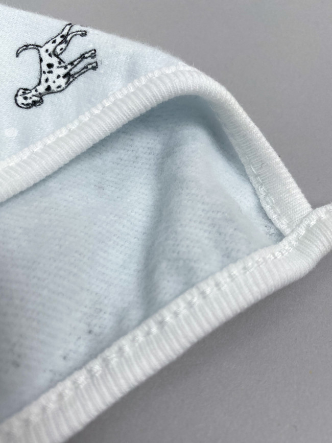 Чепчик детский фланелевый, голубой, Далматинцы Чепчик детский фланелевый, голубой, Далматинцы