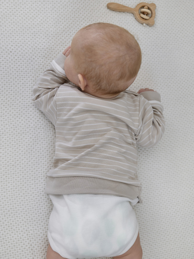 Боди детский, бежевый, Нежная полосочка Боди детский, бежевый, Нежная полосочка