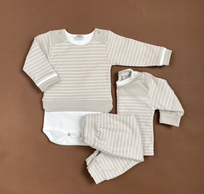 Боди детский, бежевый, Нежная полосочка Боди детский, бежевый, Нежная полосочка