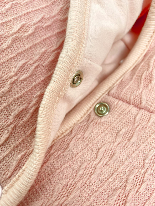 Комплект детский на синтепоне, розовый, Вязаный микс Комплект детский на синтепоне, розовый, Вязаный микс