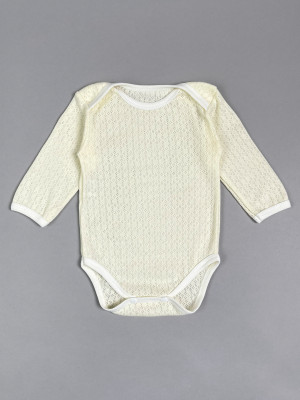 Боди детский с длинным рукавом, Пушинка, айвори