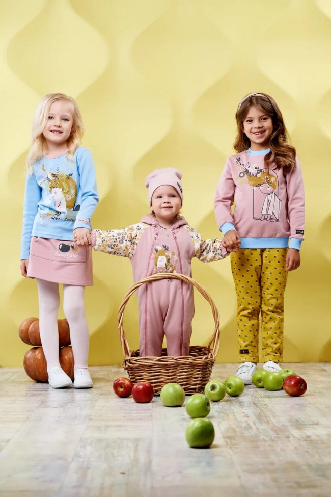 Комбинезон на синтепоне, розовый, Осенний лес