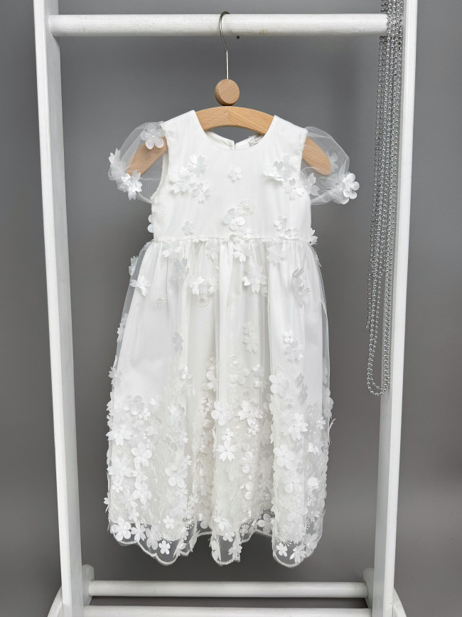 Длинное вечернее белое платье, Фрейзии