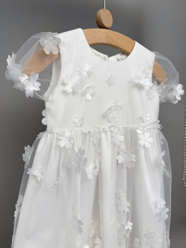 Длинное вечернее белое платье, Фрейзии