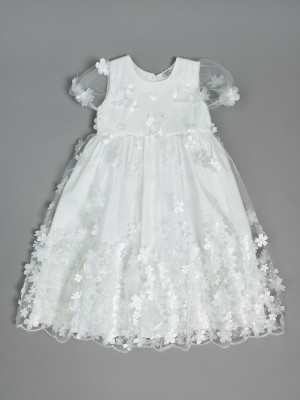 Длинное вечернее белое платье, Фрейзии Длинное вечернее белое платье, Фрейзии