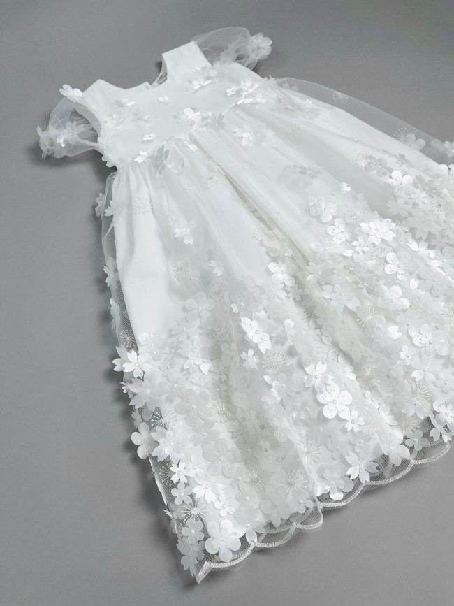 Длинное вечернее белое платье, Фрейзии